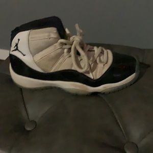 Black/white Jordan’s.